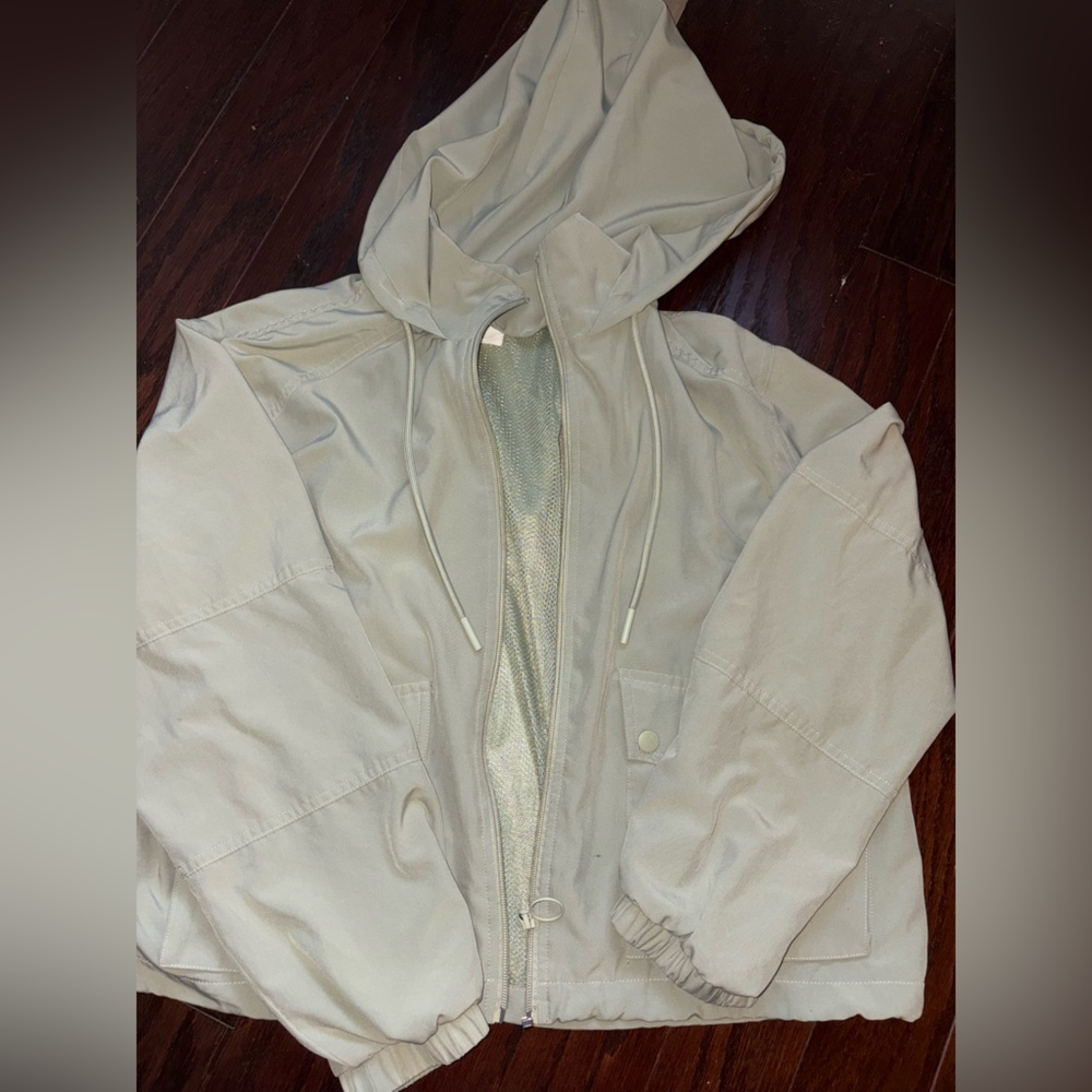 Medium Hippie Rose Sage Green Windbreaker Jacket 🌿